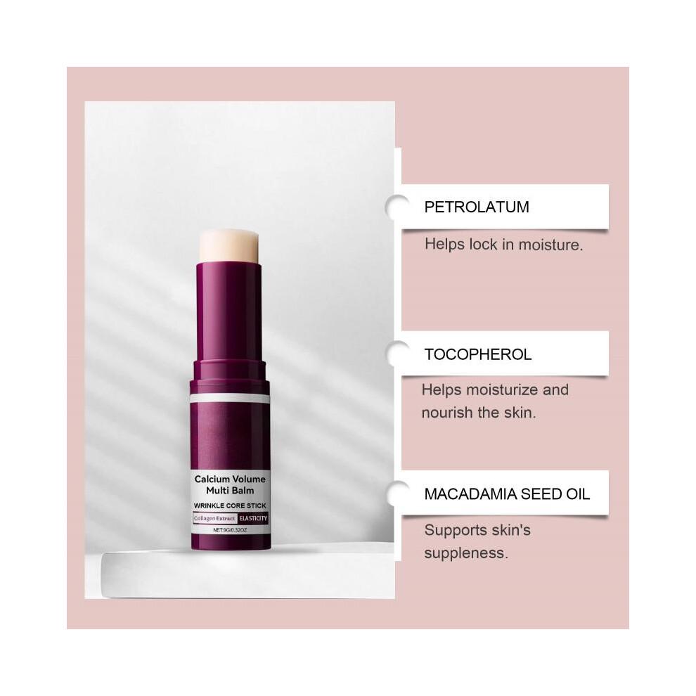 Set de Cuidado de la Piel con Calcio Sérum Antienvejecimiento Parches para Ojos Bálsamo Múltiple Atenuar Líneas Finas Reducir Ojeras Nutrir la Piel