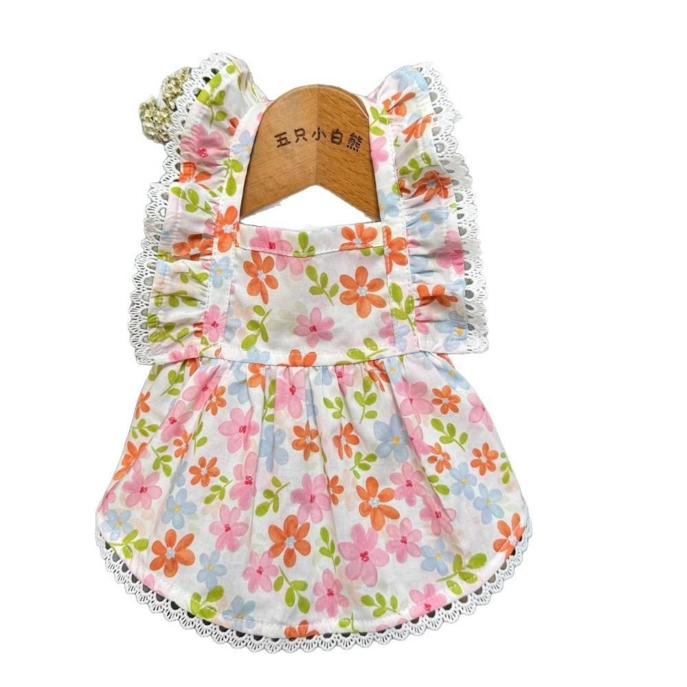 Summer Puppy Skirt Floral Print Corgi Teddy Clothes New Cat Dog Skirt  for Small Dog