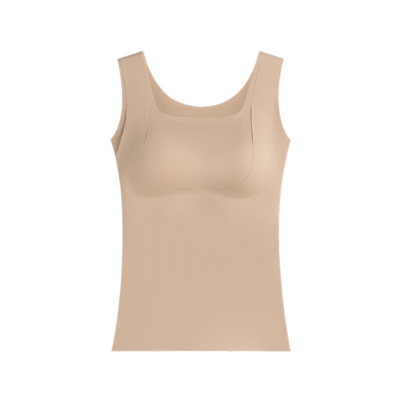 Damen Nahtlose Warme Weste mit Brustpolstern - Herbst/Winter Schlankmachende Basisschicht