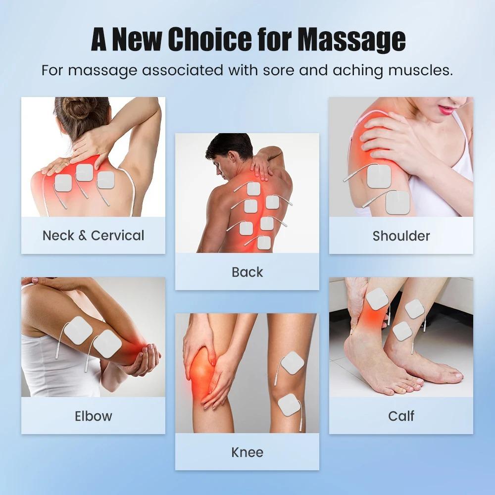 Unità EMS TENS Stimolatore Muscolare Elettrico Dispositivo di Massaggio a Impulsi Schiena Corpo Collo Uso Domestico Portatile Funzionamento Semplice Design Ergonomico