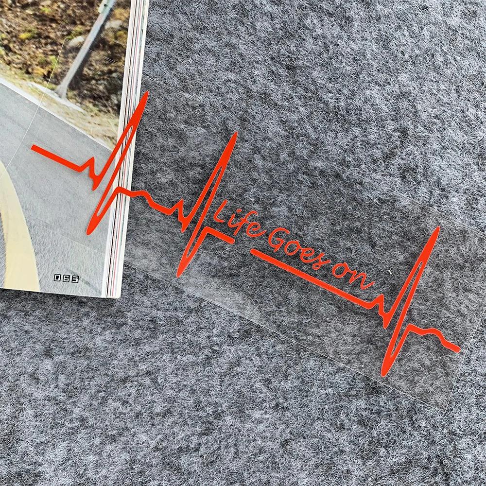 Heart Beat Trackpad Life Goes On Refletor Moto Stickers Motorcycle Scooter Body Fuel Tank Accessories Decals for Honda Vespa