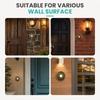Antique Bronze Entry Call Push Button with Glowing Center, Front Door Bells Push Switches, Round Metal Trim, 5.6 Cm Accent for Covered Porch, Hallway,