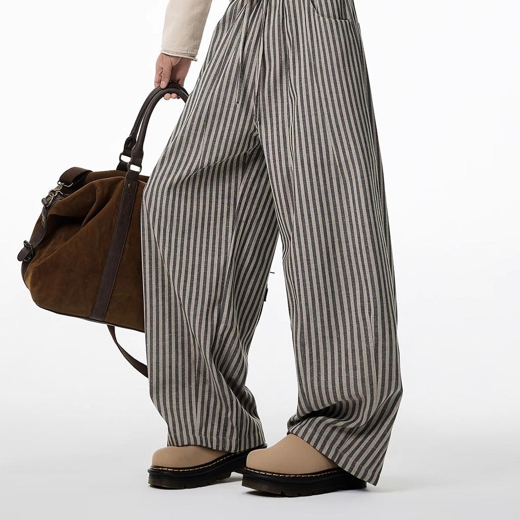 Women's Black Gothic Striped Long Pants Baggy Sweatpants Harajuku Y2k Vintage Oversize Trousers Clothes