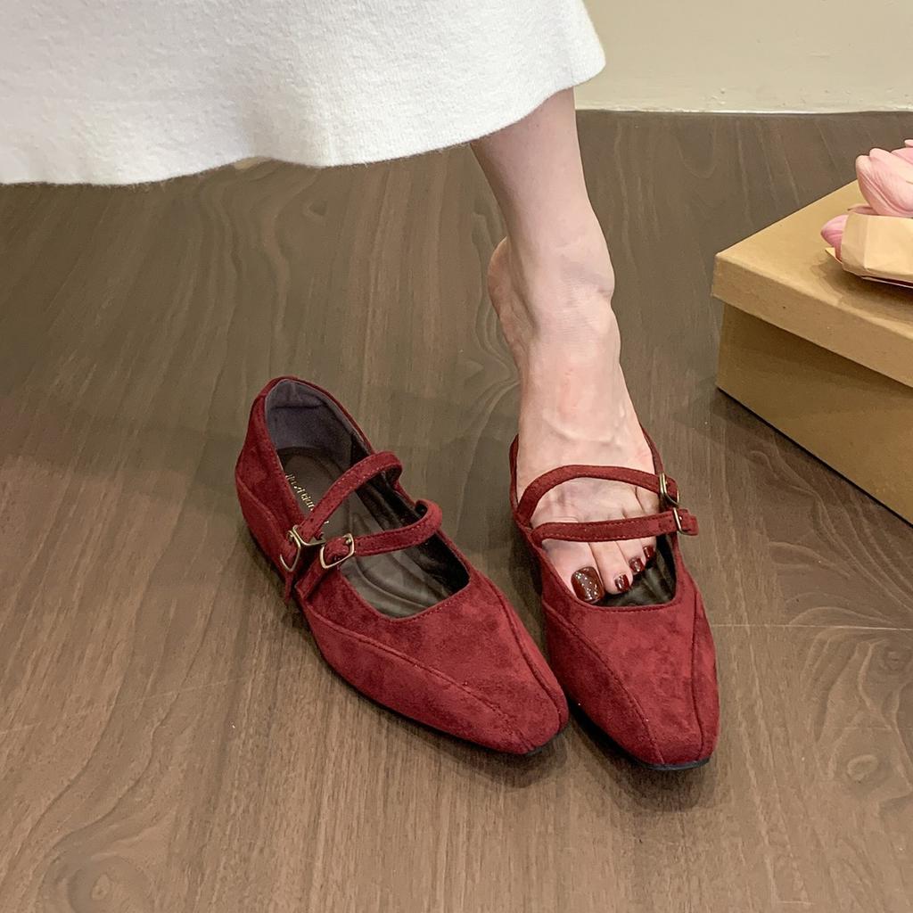 Retro inner height increase square head Mary Jane shoes women's shoes early autumn 2025 new versatile temperament single shoes evening shoes