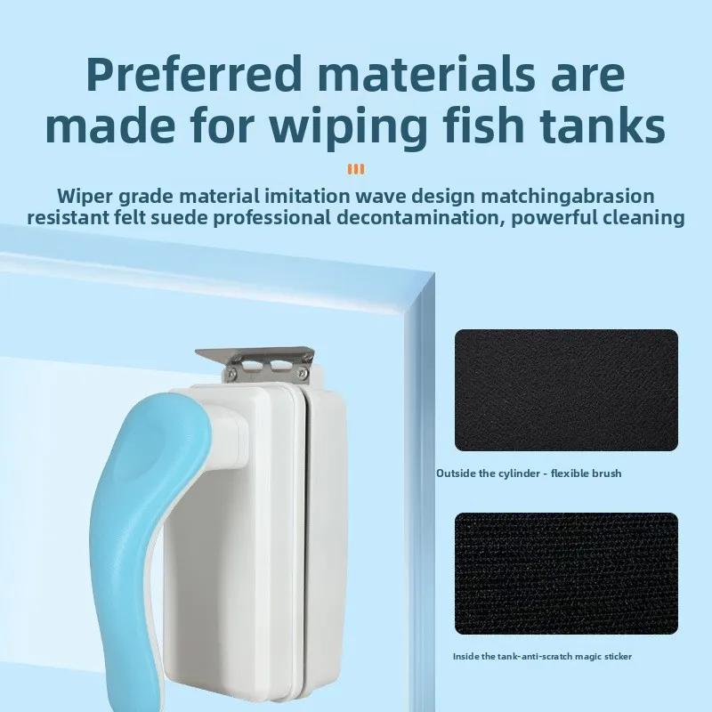Aquarium Glas Fischtank Algen Schaber Reiniger Stark Magnetisch Schwimmend Reinigungsbürste Fischtank Schaber Fensterputzer Werkzeuge