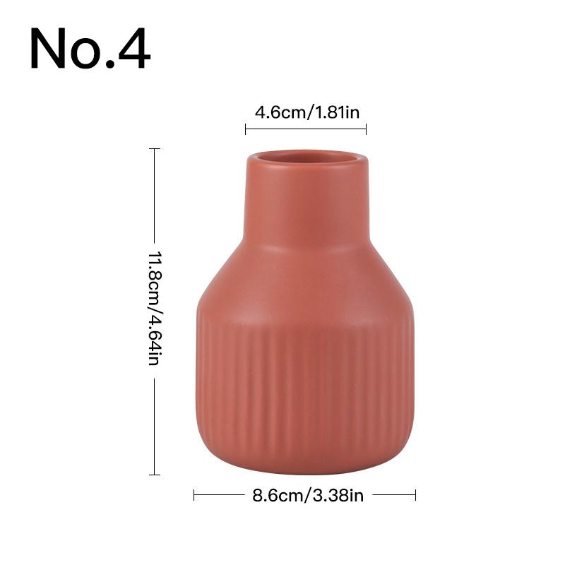 Einfache bunte Vase Keramik Hydrokulturvase Kunst Blumenarrangement Kreative Heimdekoration Desktop-Ornamente Pflanztopf