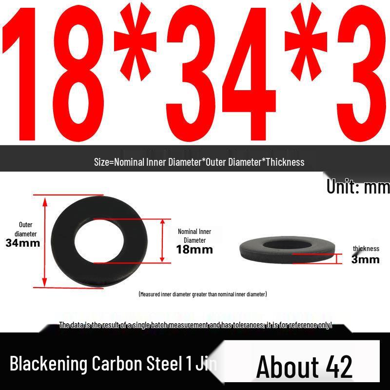 Blackened Thickened Oversized Metal Washer
