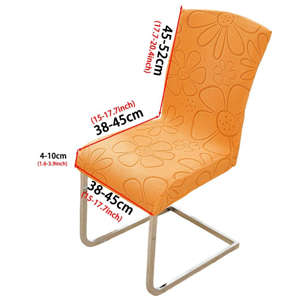 Washable Anti-slip Jacquard Chair Cover Elastic Thickened Stretch Seat Covers Soft Removable Chair Cushion Cover Office оранжевый