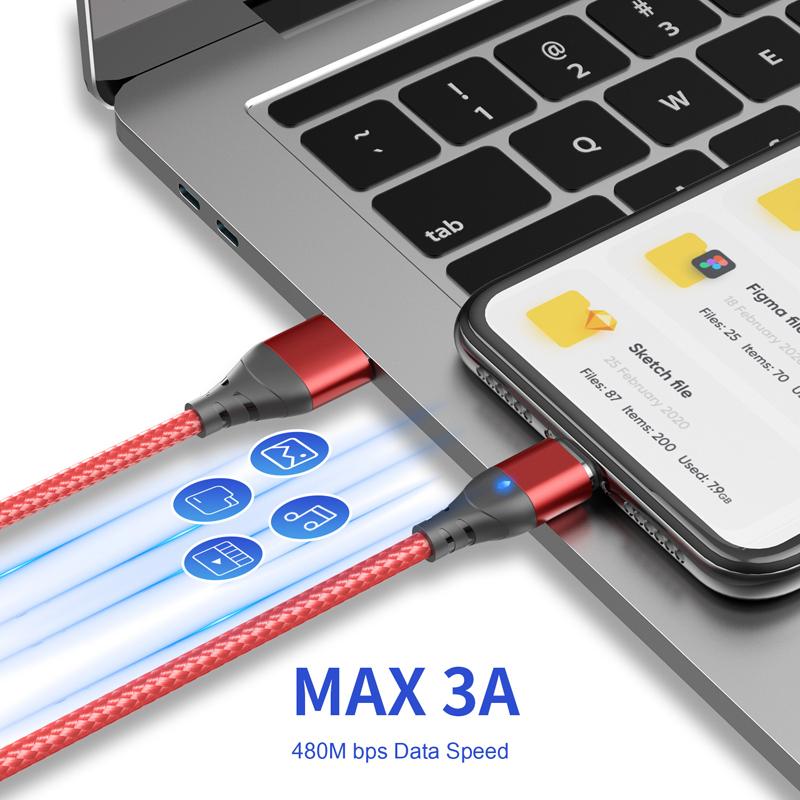 Magnetic Fast Charging Micro USB Type C Cable For Samsung Realme Oneplus Huawei Mobile Phone Magnet Wire Data Cord