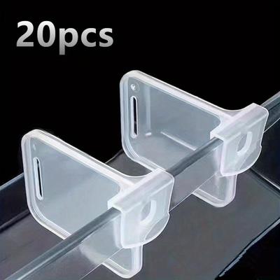 Unique 20pcs Adjustable Fridge Divider Clips - Versatile Snap-In Storage Divider for Refrigerator Organization