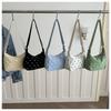 Minimalist Corduroy Shoulder Bag Dot Sweet Style Crossbody Bag Large Capacity Underarm Bag for Women Girls