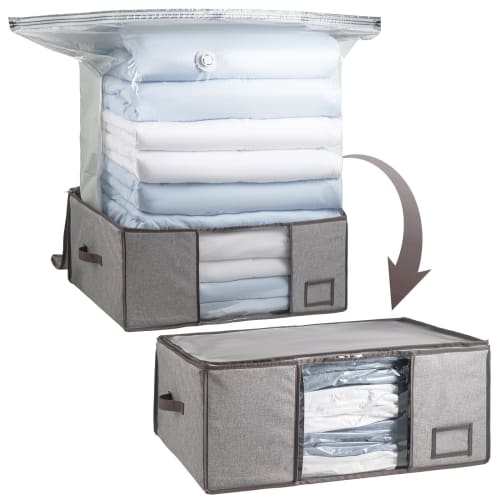 CLEVHOM Compression Bags, Compression Boxes, Futon Storage Cases, Clothing Compressor, Down Comforter Storage Bags, Foldable, Large, All-in-One Box, P