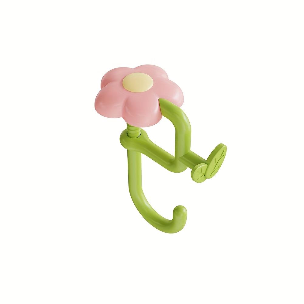 

Flower Bag Hook, No Drill Desk Hanger, Portable Clamp for Table Edge, Side Mount Organizer for Student School Classroom Desk рожевий