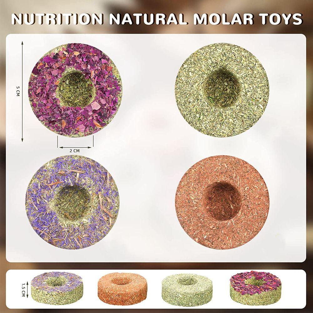 Flowers Flavored Chinchillas Snack Food Cookie Hamster Treats Rabbit Chew Toys Timothy Hay Cakes