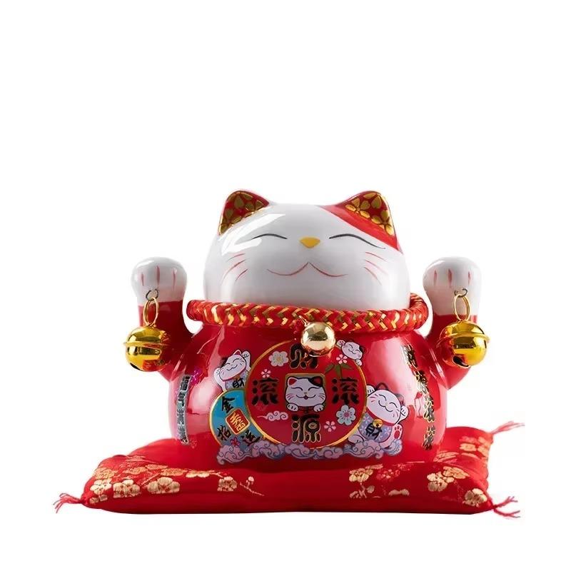4.5 inch lucky cat creative ceramic home decoration small lucky cat piggy bank piggy bank car  living room decoration  angel