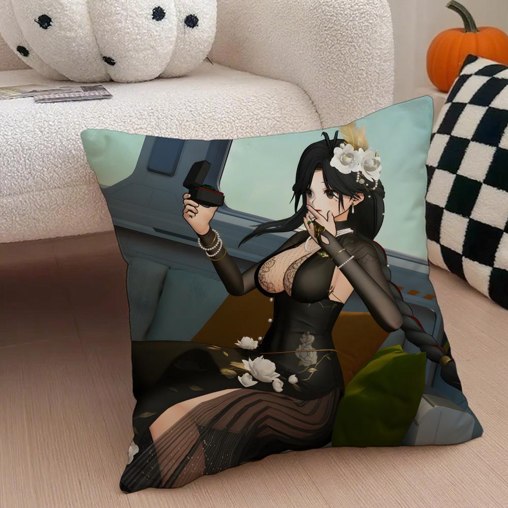 Fashion GGirls Frontline 2 EExiliums ICONS Cushion Cover Throw Pillow Cover Hidden Button Durable Polyester Chair Cushion