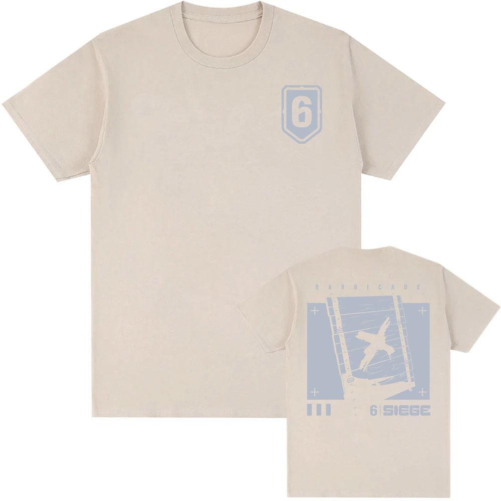 Hot Game Rainbow6 Six Siege Tees Summer Oneck Loose Male Tshirt Unisex Streetwear Short Sleeve Loose Fashion Tshirts Unisex Merch