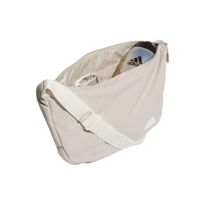 Adidas Recycled Polyamide Shoulder Bag Unisex Light Gray Adidas JJ4343