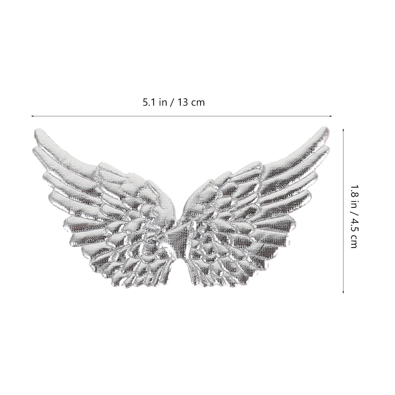 

12Pcs Miniature Angel Wings Sewable Fabric Patches for DIY Fashion Decoration Hiding Tears on Clothes Bags Jackets Christmas