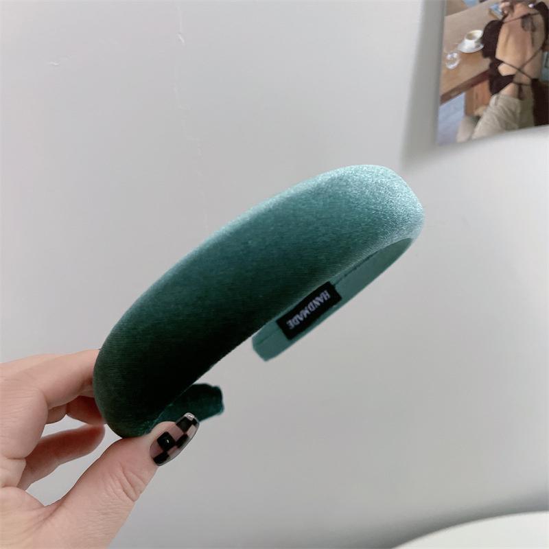 Chic Autumn Winter Soft Flannel Cloth Sponge Padded Headbands for Women Girls Daily Casual Shopping Headdress Simple Head Hoop