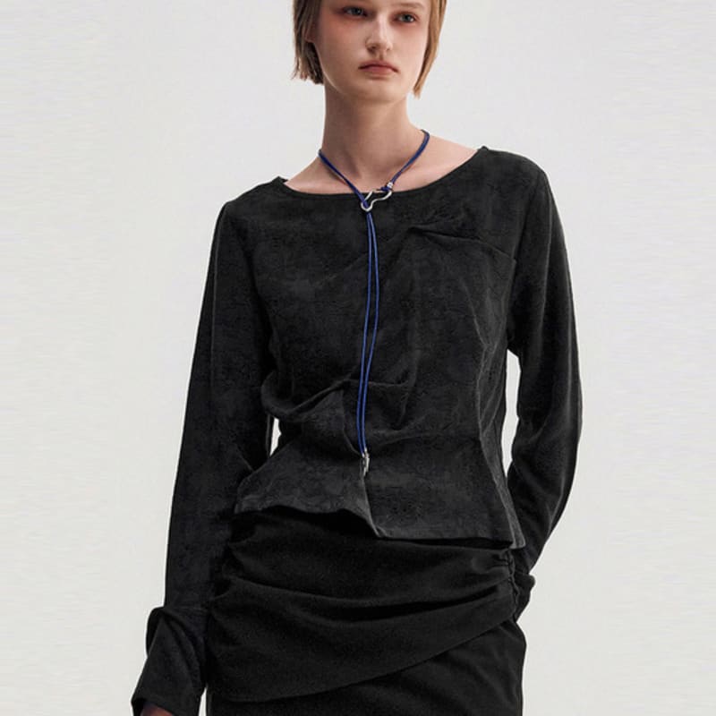 KIMZISU Polished Flow Bolo Necklace _ BLUE