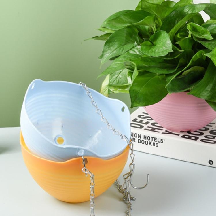 Hanging Basket Flowerpot Garden Plastic Outdoor Flowerpot Chain Type Plant Hanging Basket Flowerpot Decorations