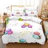 Cartoon Dog King Queen Duvet Cover Lovely Illustrated Pet Puppy Bedding Set  Animal Quilt Cover 2/3pcs Polyester Comforter Cover