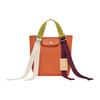 New Le Pliage Re Play Leather With Canvas And Polyamide One Shoulder Handbag Small Women's Carrot 10202HCCP69