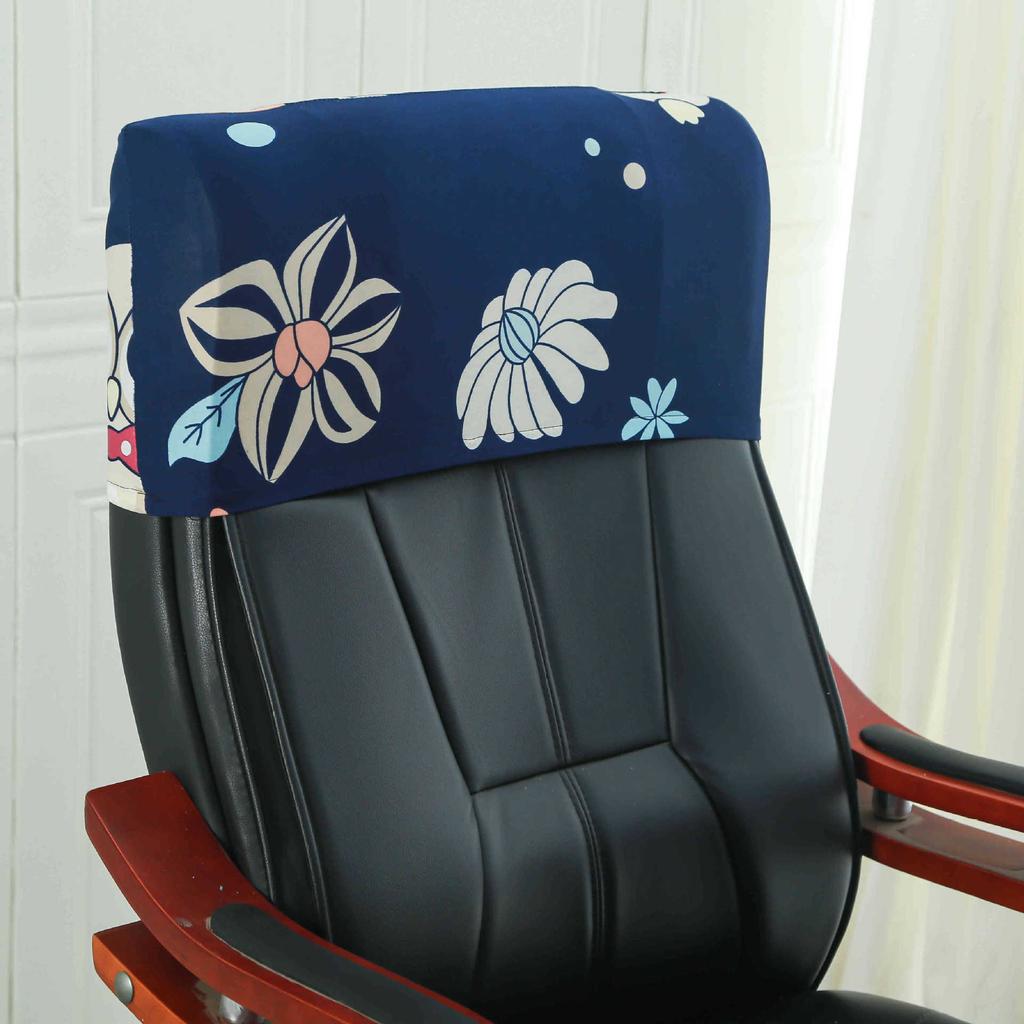 Elastic Boss Chair Headpillow Case Office Chair Cover Swivel Chair Headpillow Case Computer Chair Headpillow Seat Dustproof Head Cover