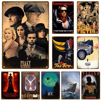 Latta Segno Film Cinema Vintage Metallo Segno Targhetta Poster Decorazione Murale Pub Bar Man Cave Club Decorazione Arte Estetica Piatto Regalo