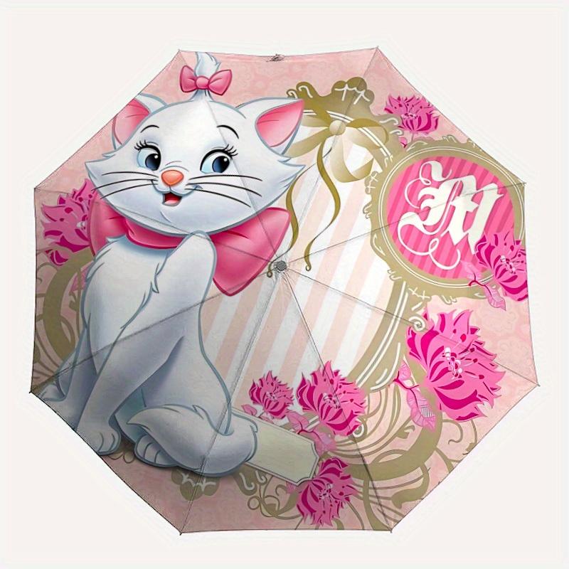 

1pc Aristocats, Marie Cat Automatic Umbrella | Portable Foldable 8-Rib Manual Open, Casual Accessory, Durable Canopy yy250823023