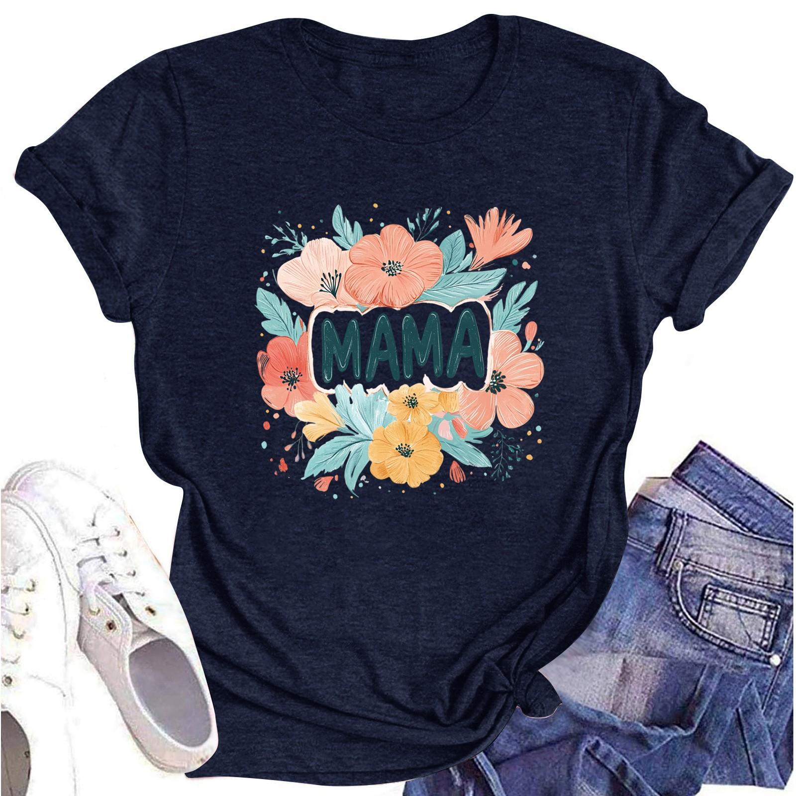 Children s Printed Round Neck Short-sleeved T-shirt Top 130