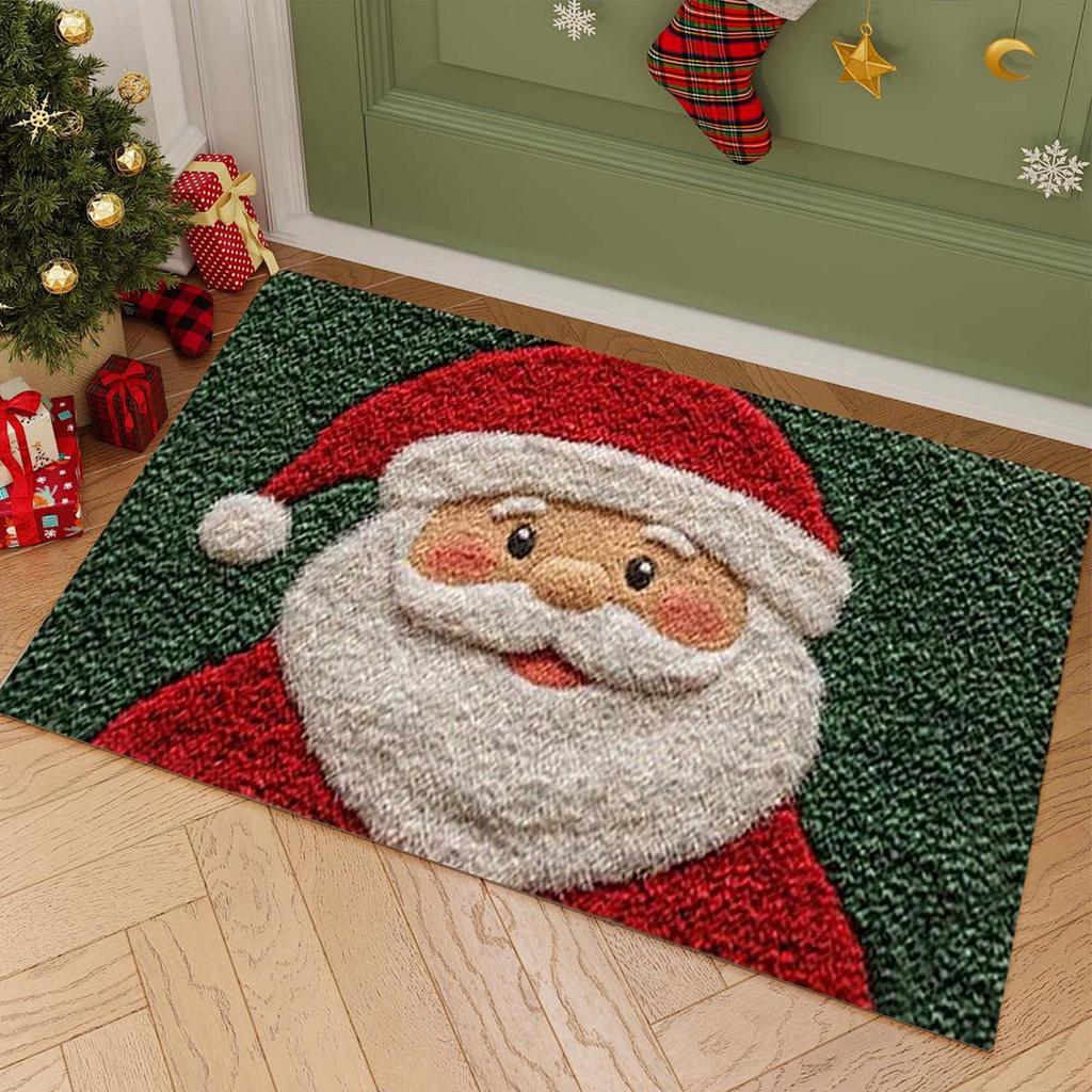 80x50cm Vánoční koupelnový koberec Rohož Absorbující vodu Santa Koupelnová podložka Rychleschnoucí Omyvatelná Festivalová dekorace pro domov