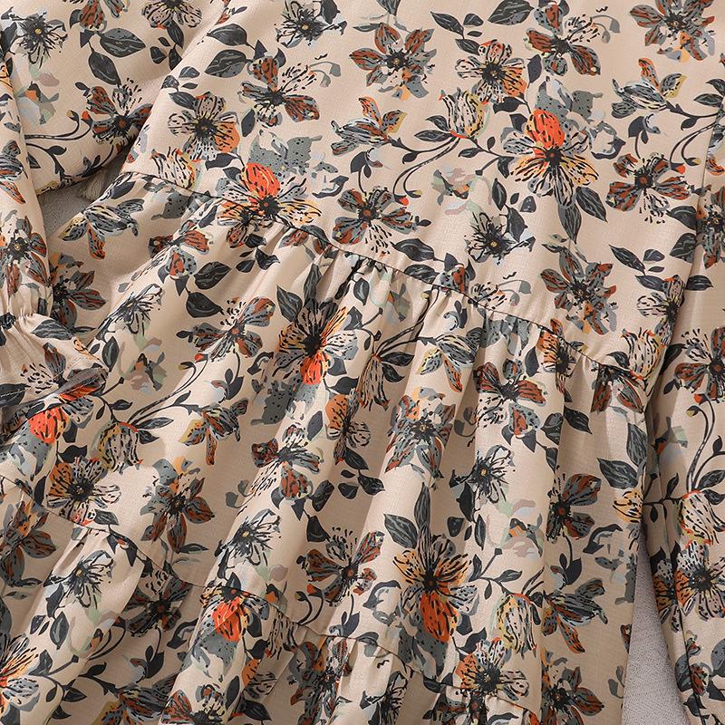 2025 Autumn/Winter European & American Girls' Long-sleeve Casual Princess Dress - Elegant & Printed