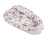 Premium Baby Cocoon Playpen Swaddle with Ruffles - Romantic Peonies