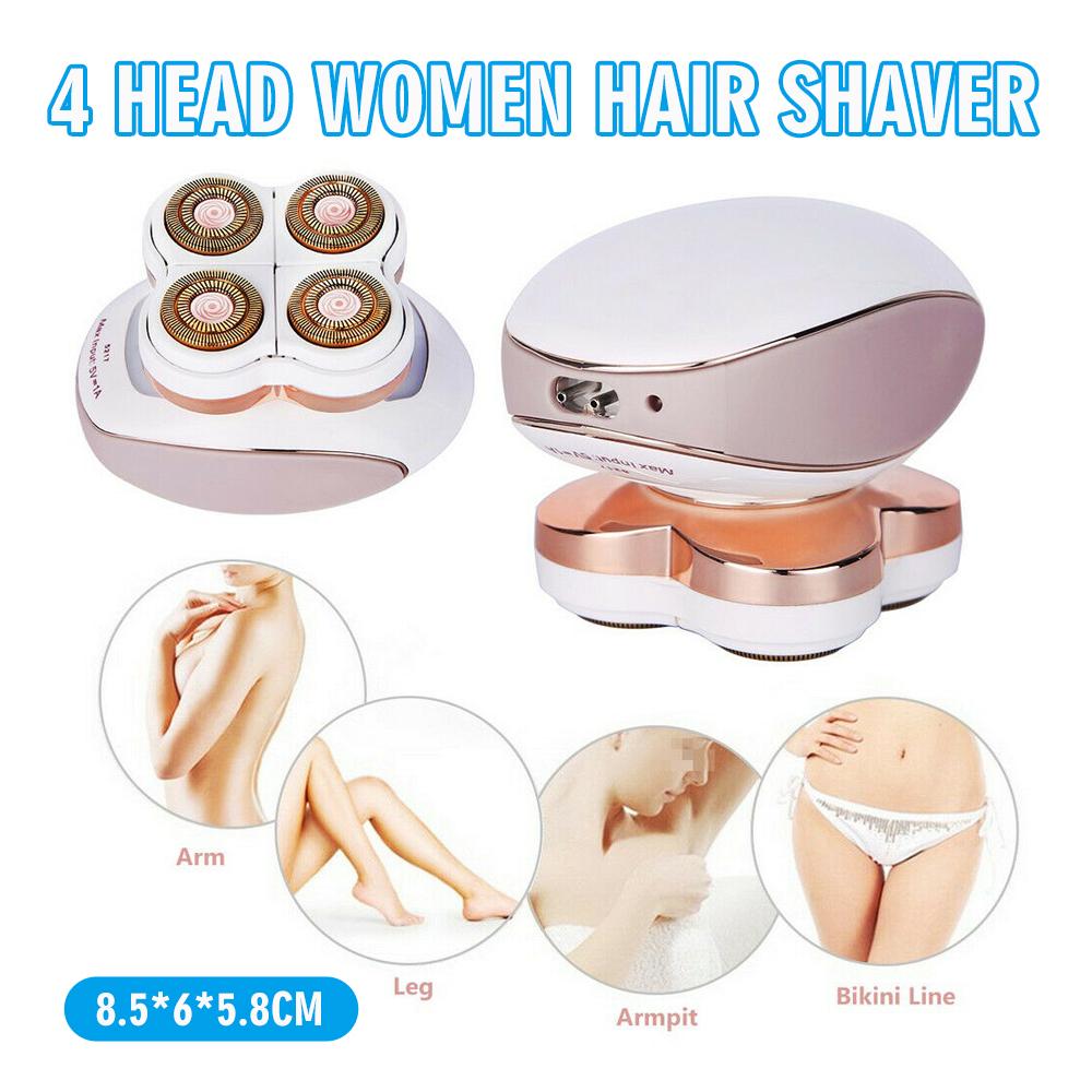 

PDTO USB 4 головки электрическое устройство для удаления волос на лице, тело, лицо, ноги, бикини, ручная бритва