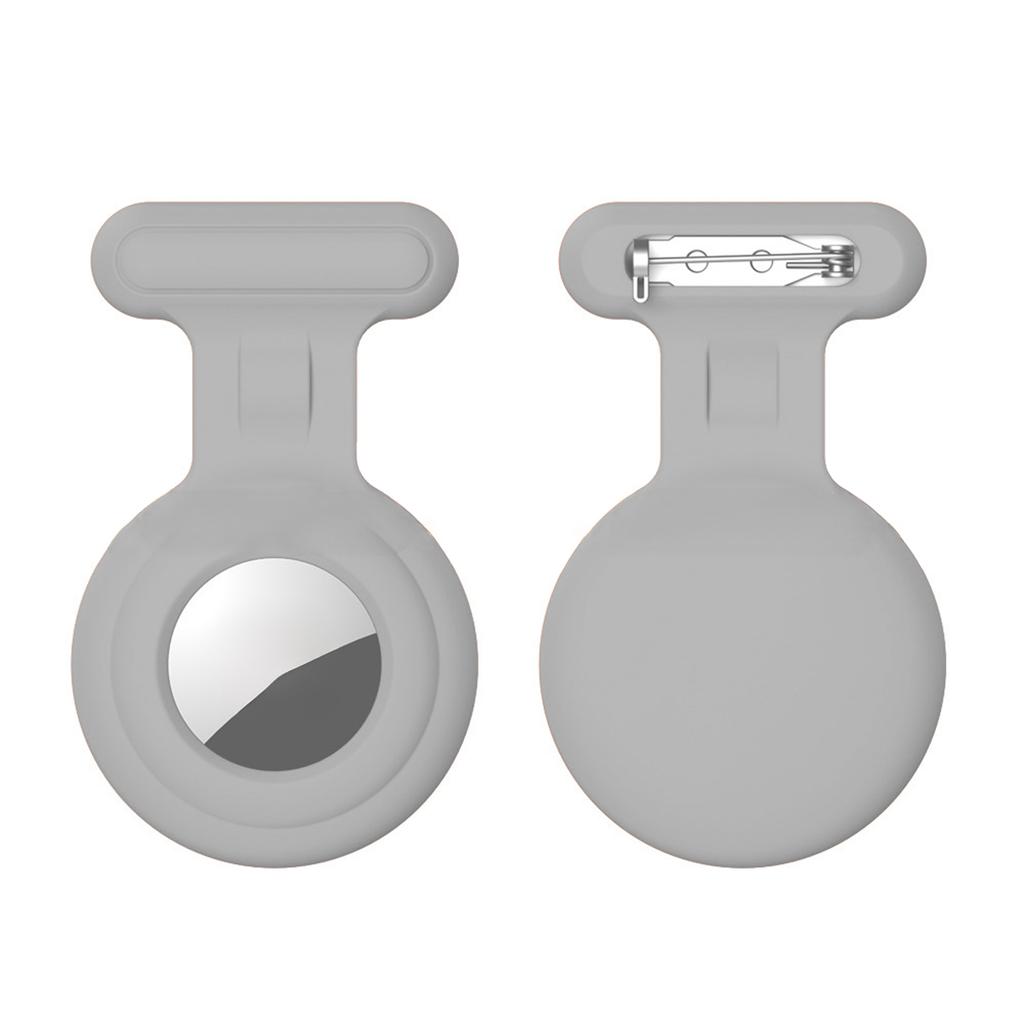 Hidden Airtag Holder for Kids GPS Tracker Silicone Air tag Holder with Brooch Pin, Airtags Clip Child/Elderly/Backpack/Luggage