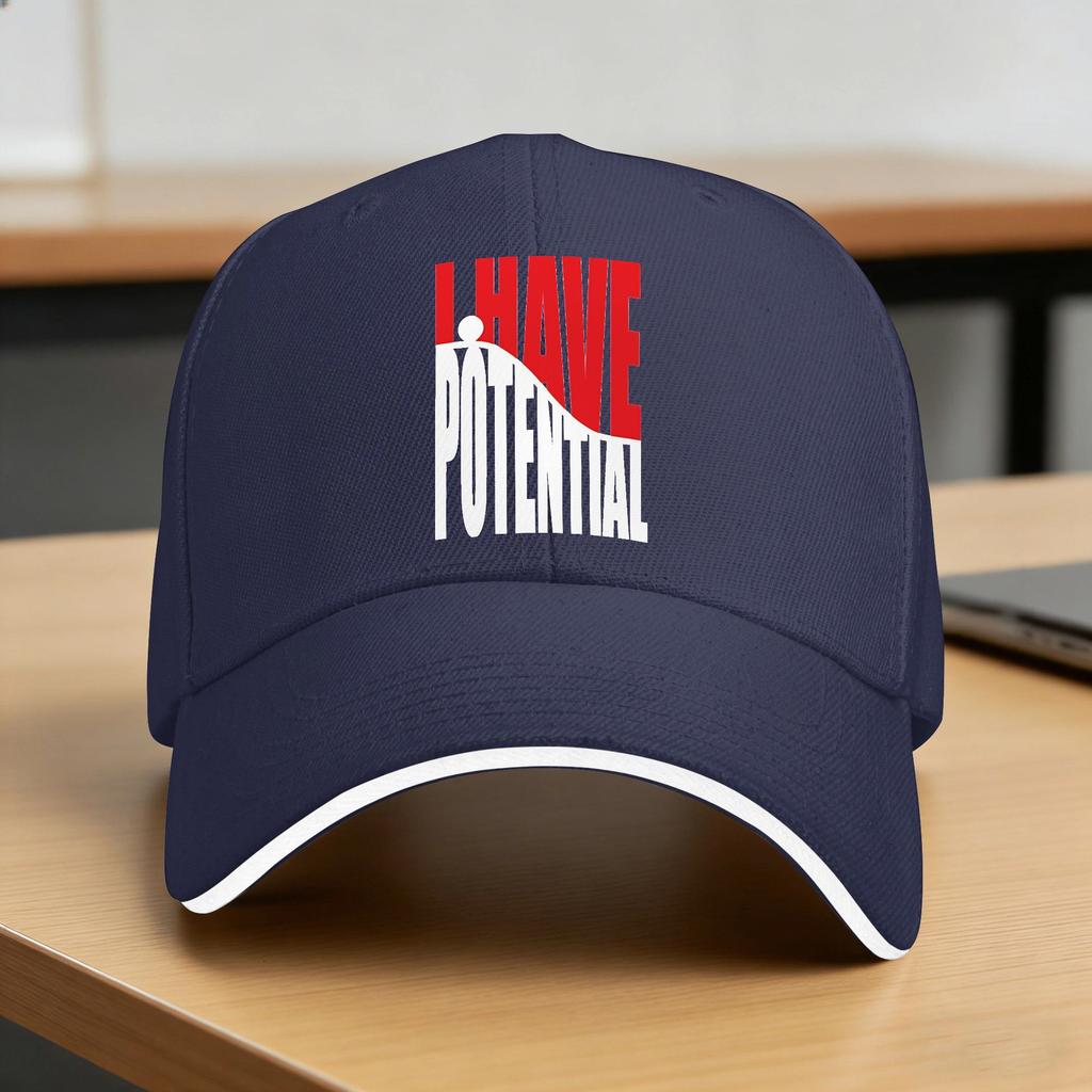 I Have Potential Sun Baseball Cap Summer Couple Women Design Trucker Hat Dropshipping Yk Cool Tennis Skate Snapback Cap