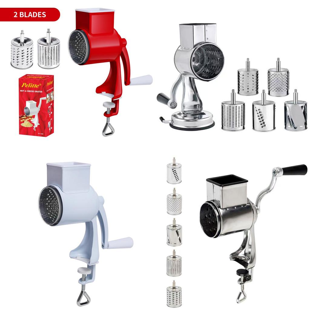 Manual Nut And Cheese Grinder With Stainless Steel Blade For Kitchen Use