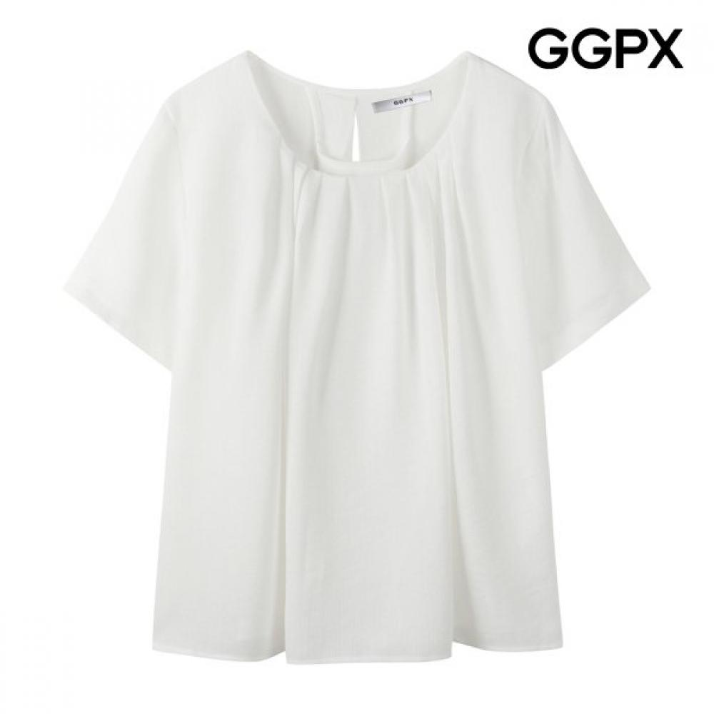 Ggpx New York Pintuck Neck Flare Blouse blacks/F