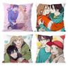My Love Story with Yamada-kun At Lv999 Cushion Cover Pattern Printed Pillowcase for Living Room Sofa Cushion Cover&Bedroom Decor