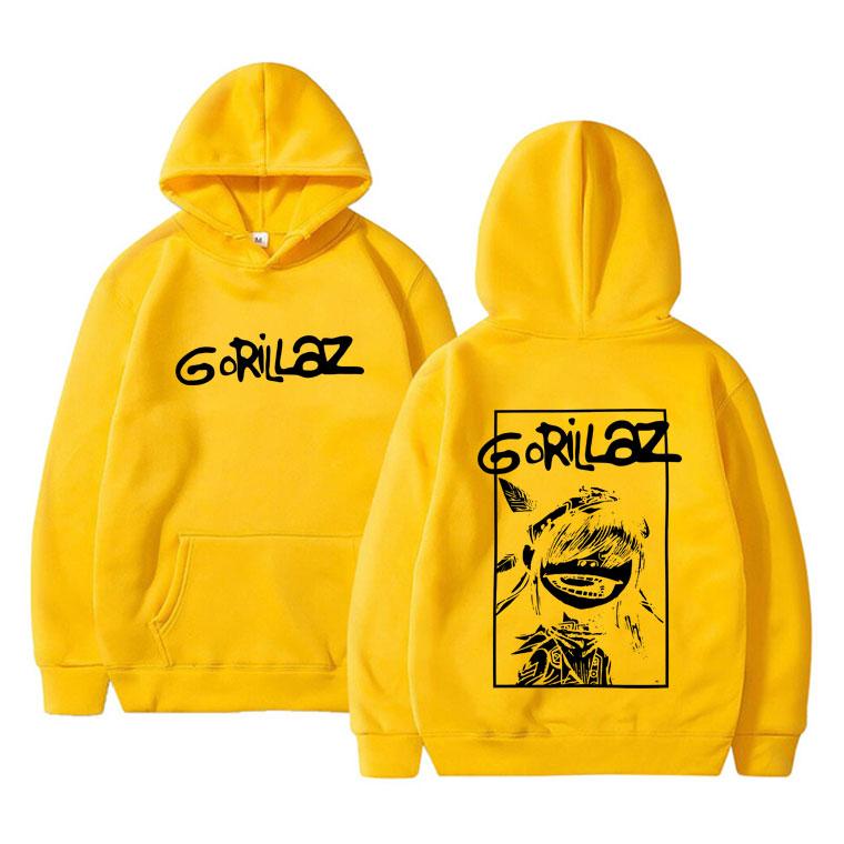 Rockband Gorillaz Grafik Hoodie Herren Damen Hip Hop Gothic Punk Oversized Streetwear Mann Mode Vintage Casual Pullover Hoodies