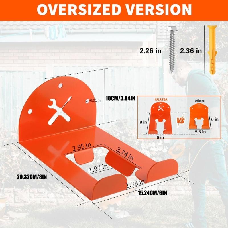 Space Saving Garden Organizers Garage Wall Mounted Tool Hanger Organizes Trimmers Mowers Blowers and Garden Equipment