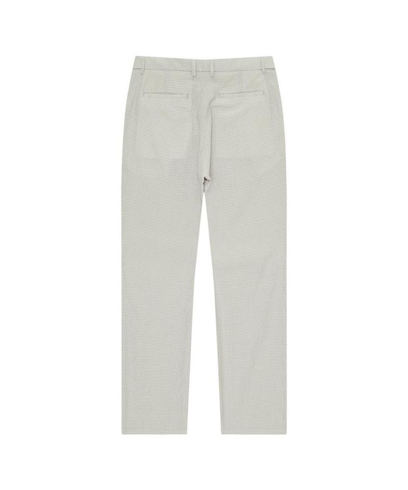 NOTIG Rayon Blend Seersucker No-Tuck Pants Ivory