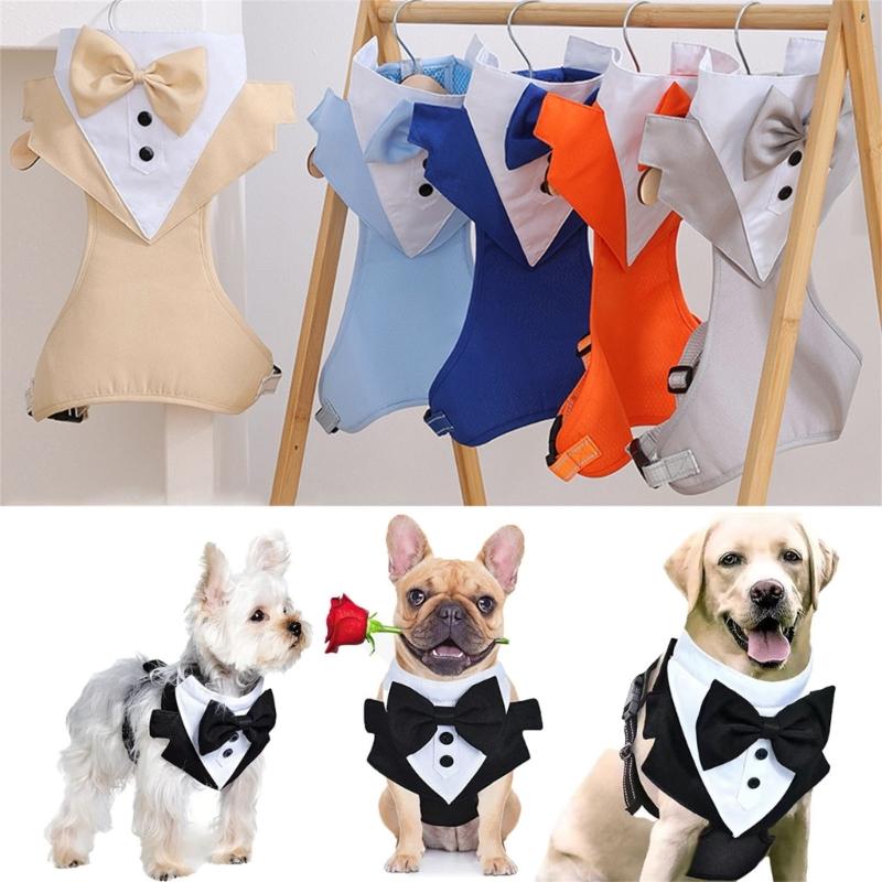 Large Dog Suit Harness No Pull Design for Small Dogs Easy Walk Tuxedo Puppies Vest Harness