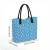  Cute Snowman Print Canvas Tote Bag for Daily Use Shopping