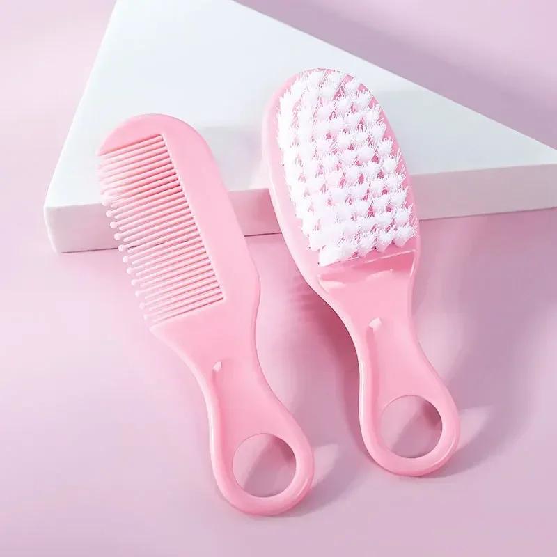 1/2/4Set Baby Hairbrush Comb Portable Newborn Infant Toddlers Soft Hair Brush Head Massager Comb Set Baby Kid Hair Care Supplies