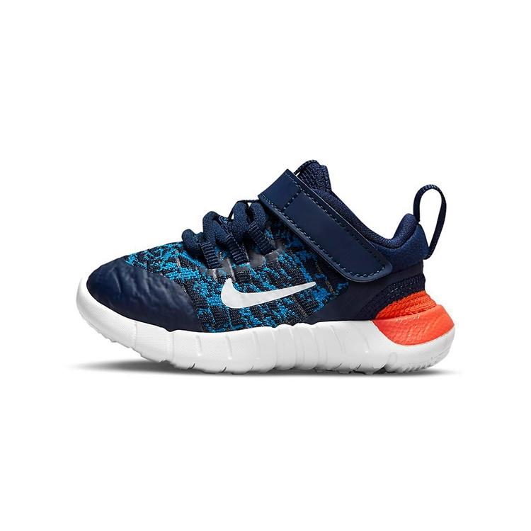 (TD) Nike Free RN 2021 Midnight Navy Orange Baby CZ3997-410 EU 23.5