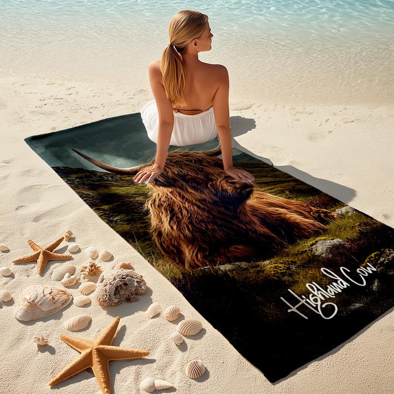 Wilderness Cabin Forest Wildlife Soft Beach Towel Outdoor Camping Vacation Swimming Beach Towel Outdoor Absorbent Bath Towel Blanket A7