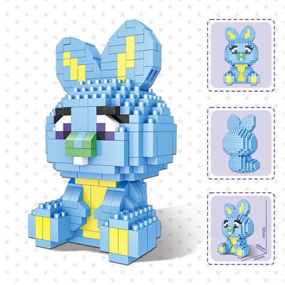 Cute Magic Mini Blocks Cartoon Dinosaur Model Anime Building Toy Juguetes Auction Figure Kids Gifts Girls Present